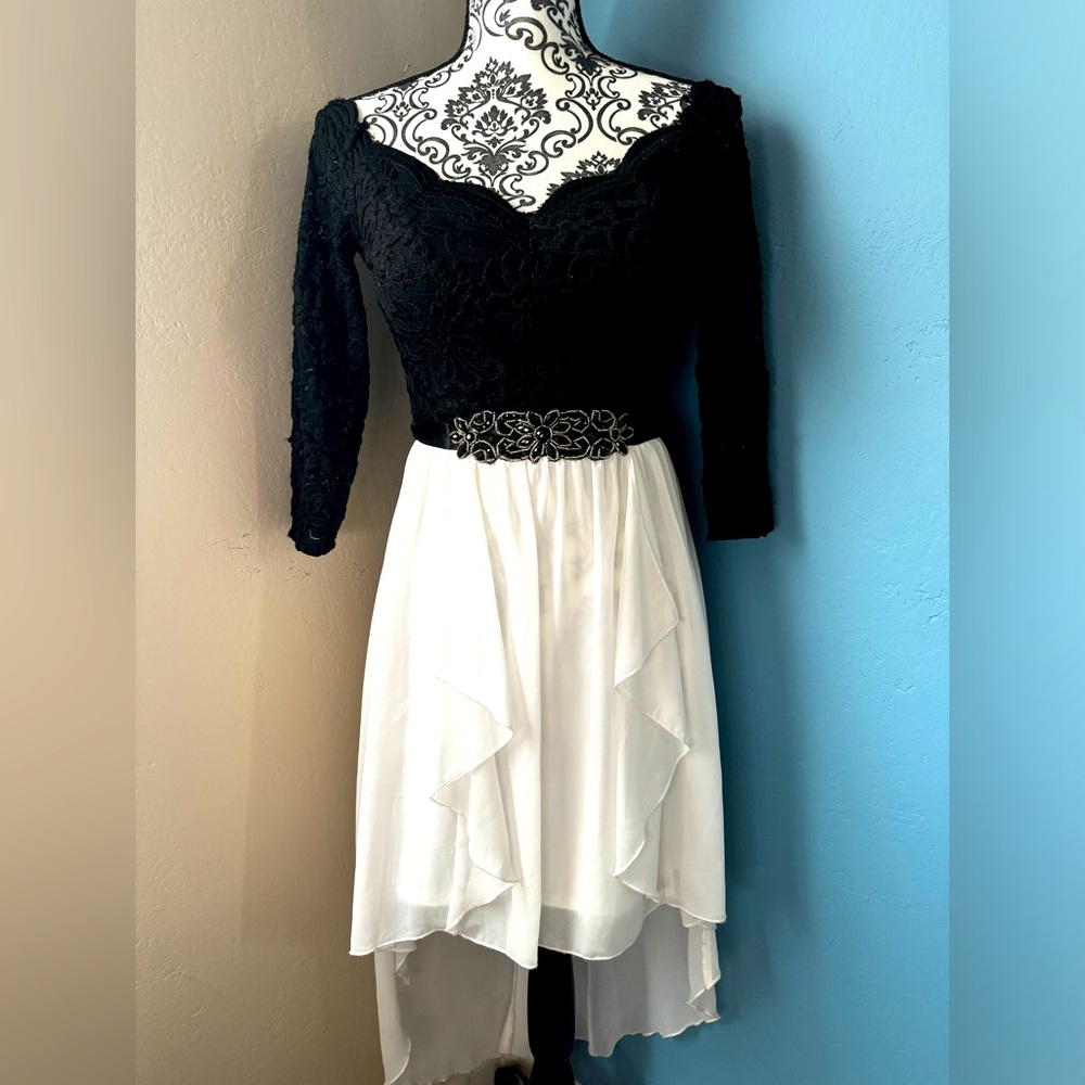 Jodi Kristopher formal dress sexy shoulders & beading